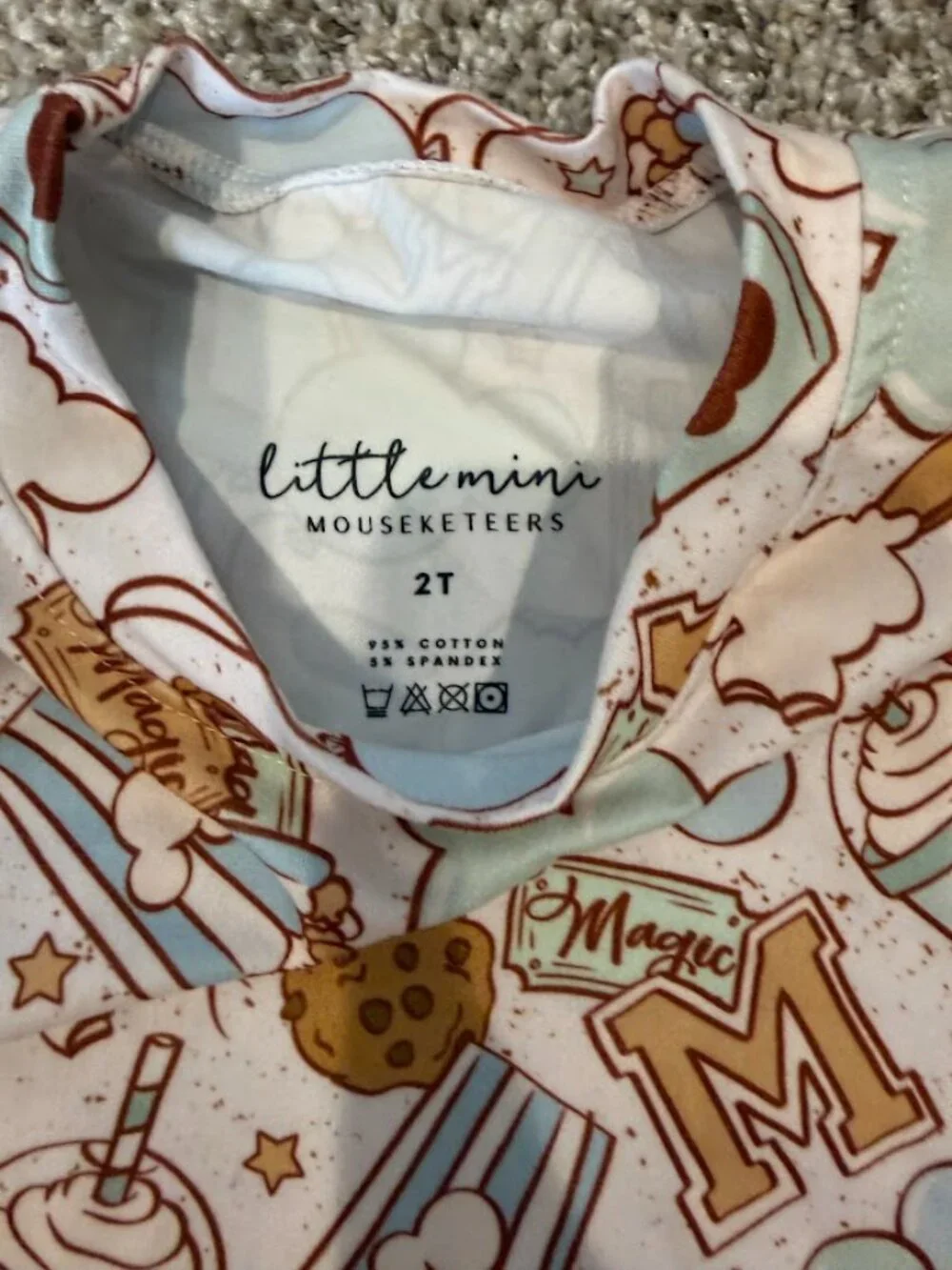 NWOT Disney SNACKS Matching Set | Size 2T